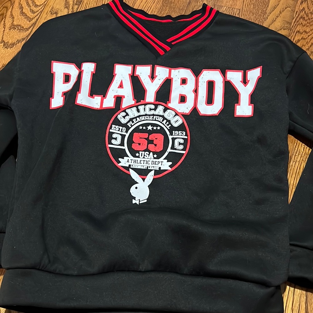 playboy crew neck, never warn